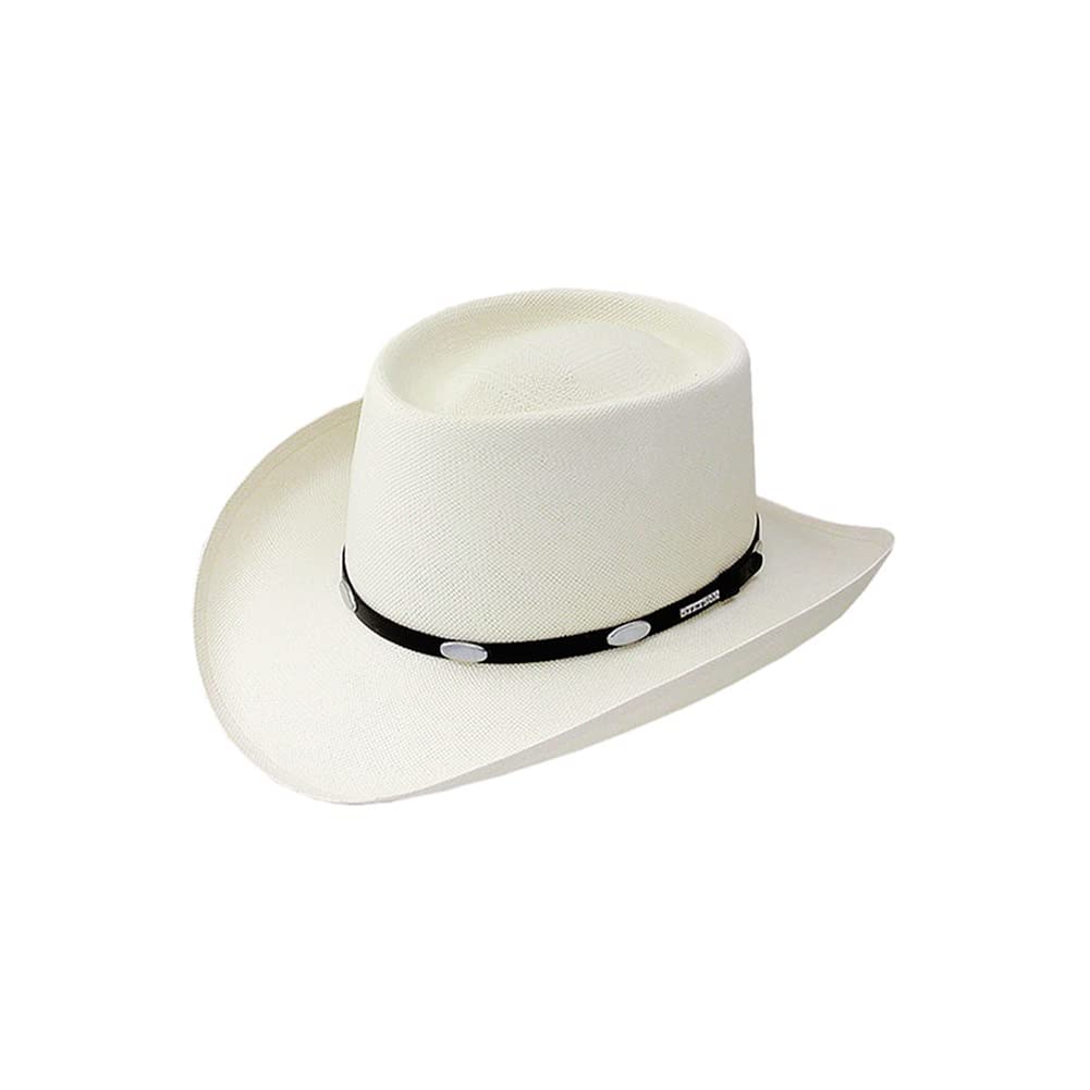 Stetson Royal Flush Straw Cowboy Hat for Men - Natural Color Western Hat for Casual Wear, Country Music Festivals & Themed Events