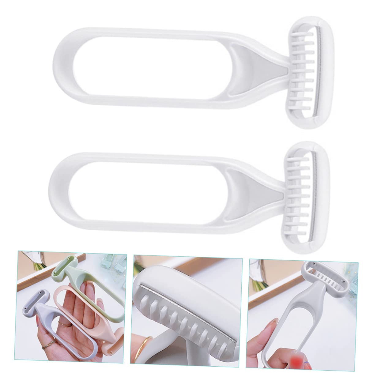 4 Pcs Women's Hair Trimmer Set - Bikini, Armpit & Facial Hair Remover - Reusable Ladies Razor for Smooth Skin - Perfect for Travel, Gym & Home Grooming - Resin Grey