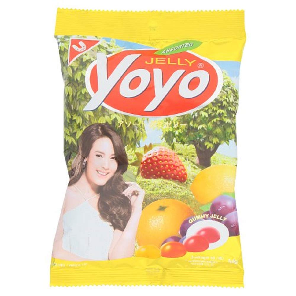 YOYO Assorted Fruit Flavored Gummy Jelly Candy - 80g Pack | Perfect for Kids' Snacks, Party Favors & Office Treats