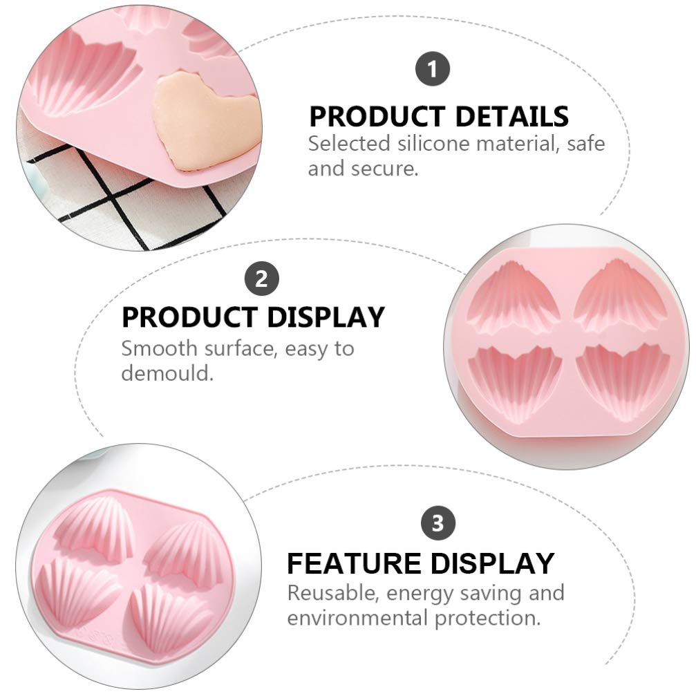 2-Pack Heart-Shaped Nonstick Cake Pans for Baking Cupcakes & Cakes - 4-Inch Baking Molds for Oven, Perfect for Valentine's Day, Birthdays & Party Desserts