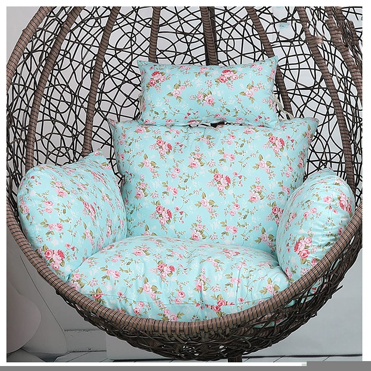 MNBVH Hanging Egg Chair Cushion - Thick Washable Swing Chair Pad for Patio, Garden & Indoor Use - Comfortable Seat Cushion for Hanging Basket Chairs (Cushion Only) - Perfect for Relaxing Outdoors or in Sunrooms