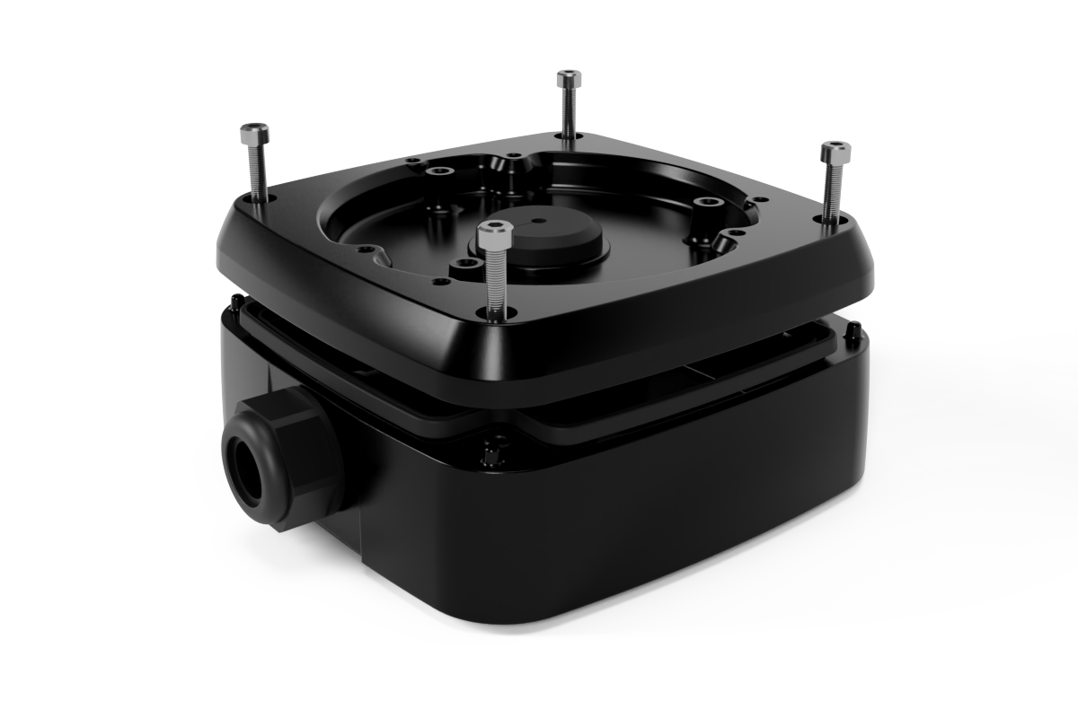 Outdoor Square Junction Box with Cable Gland for Turret & Dome Cameras - Weatherproof Metal Enclosure for Security Camera Installation (Ideal for Home, Office & Commercial Surveillance Systems)