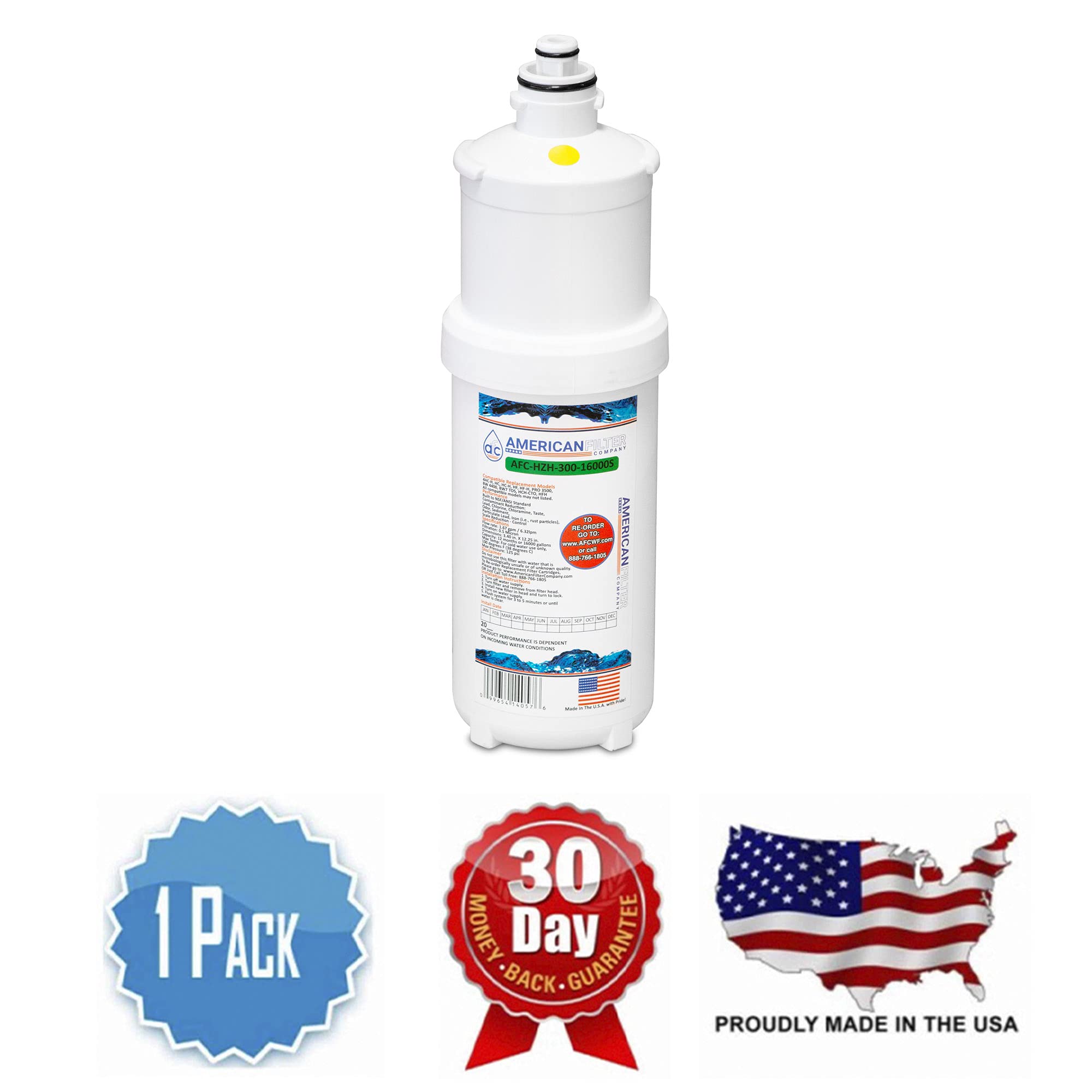 AFC-HZH-300-22000SK Water Filter Replacement - Compatible with Hoshizaki HF-H Food Service Filter | Made in USA | New Model AFC-HZH-16000S | For Commercial Ice Machines & Beverage Dispensers