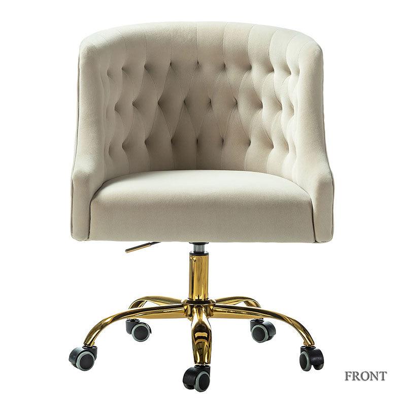 Penelope Velvet Tufted Office Chair - Ergonomic Executive Desk Chair with Lumbar Support - Perfect for Home Office, Gaming & Workspace Comfort
