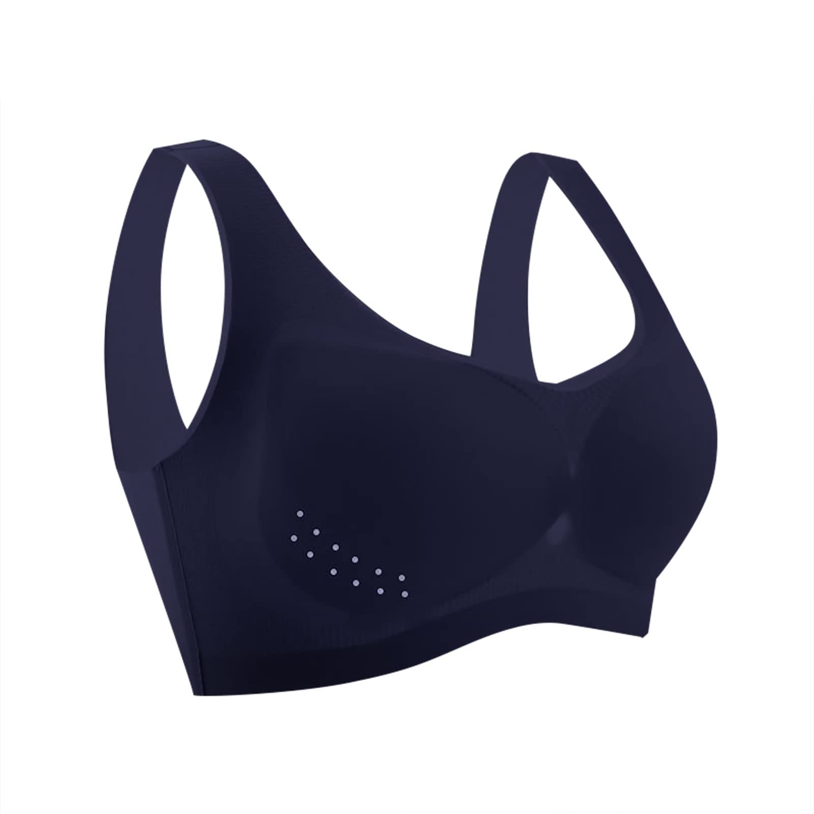 Ultra-Thin Ice Silk Seamless Comfort Bras for Women - Plus Size Wireless Sports Bra with Removable Pads for Running, Workout & Everyday Wear