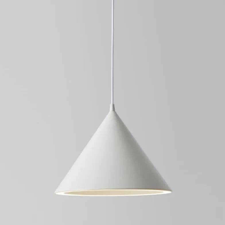 Modern Creamy White Cone Pendant Light - Stylish Ceiling Lighting for Kitchen, Dining Room, and Bedroom Decor