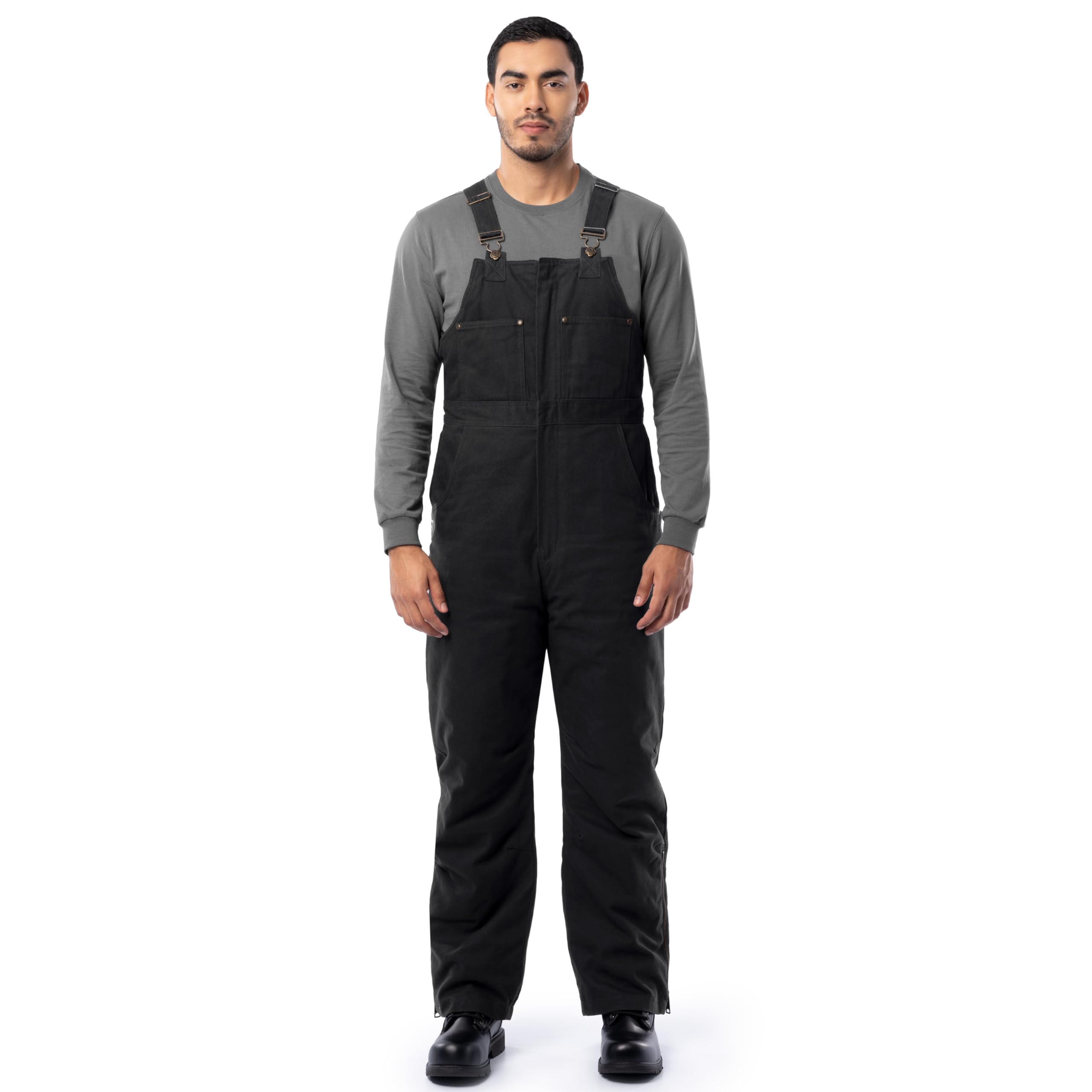 Wrangler Men's Insulated Duck Bib Overalls - Waterproof Workwear for Hunting, Fishing & Outdoor Activities