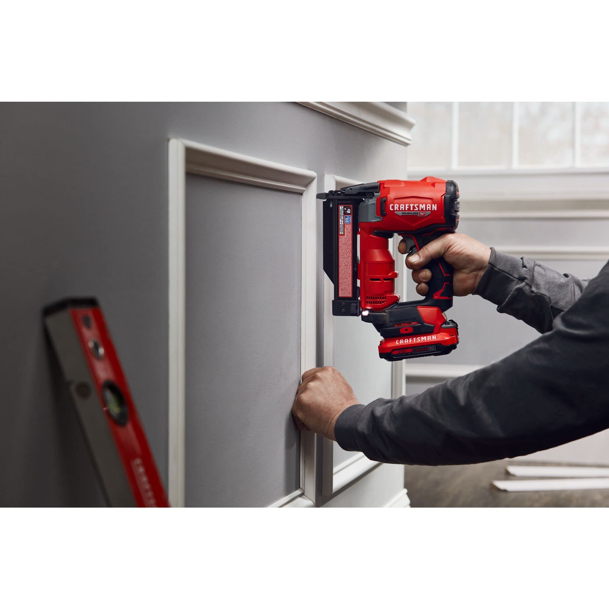 CRAFTSMAN V20 Cordless 23-Gauge Pin Nailer Kit with Battery & Charger (CMCN623C1) - Perfect for Trim Work, Cabinetry, and DIY Home Projects