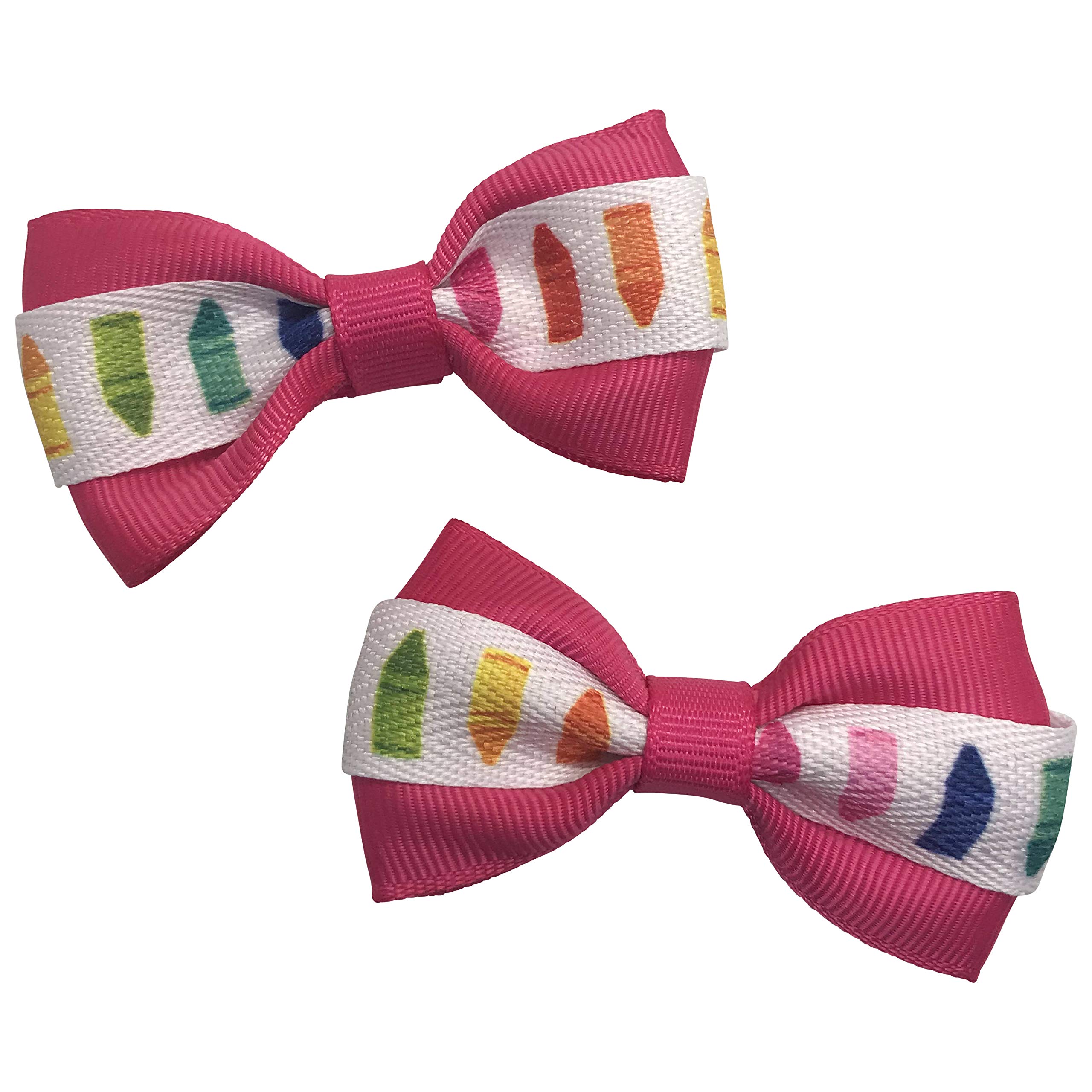 Girls Hair Bows Set for Back to School - Cute Toddler & Little Girl Hair Accessories for Pigtails, Ponytails & Braids - Perfect for School, Parties & Everyday Wear