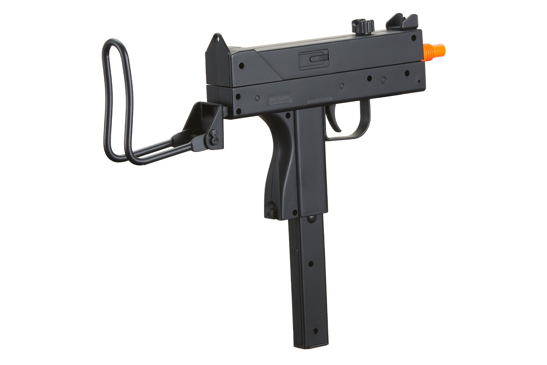 Airsoft Uzi ABS Spring Pistol with Foldable Stock - Realistic Toy Gun for Airsoft Battles, Cosplay Costumes & Film Props | Perfect for Tactical Training, Halloween & Movie Productions