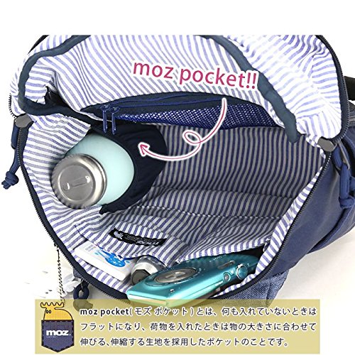 Moz ZZEI-04 Mini Backpack for Women & Men - Lightweight Melange Fabric, Navy Blue - Perfect for Travel, School & Everyday Use
