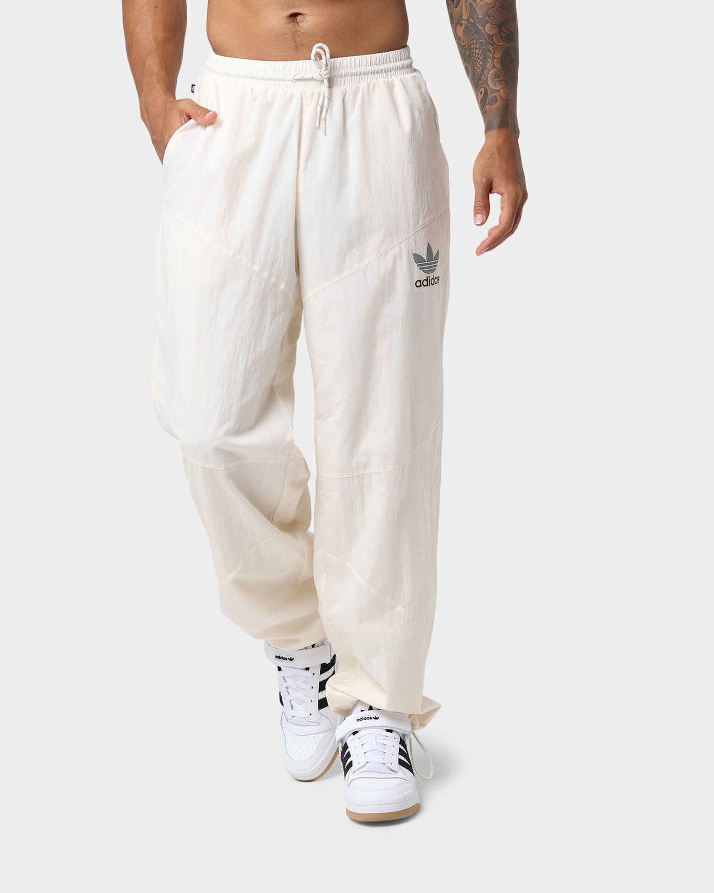 Adidas 4D Cush Running Pants for Men - Wonder White - Lightweight Breathable Workout Joggers for Gym, Training & Casual Wear