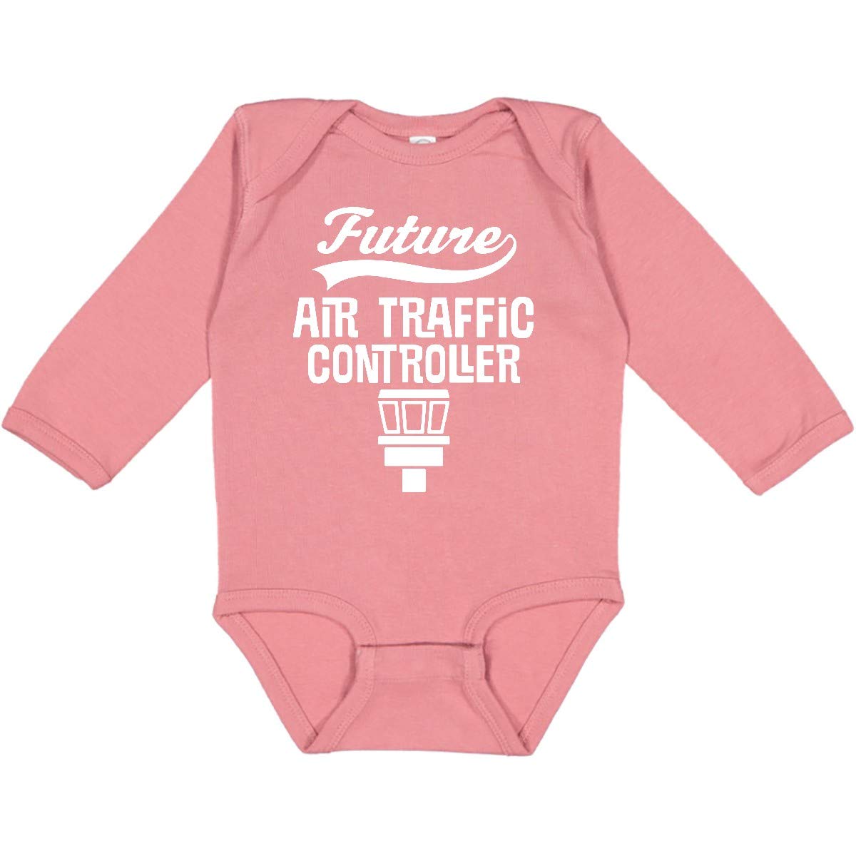 Inktastic Future Air Traffic Controller Long Sleeve Baby Bodysuit - Soft Cotton Onesie for Aviation Enthusiasts - Perfect for Airplane Themed Parties & Pilot Costumes