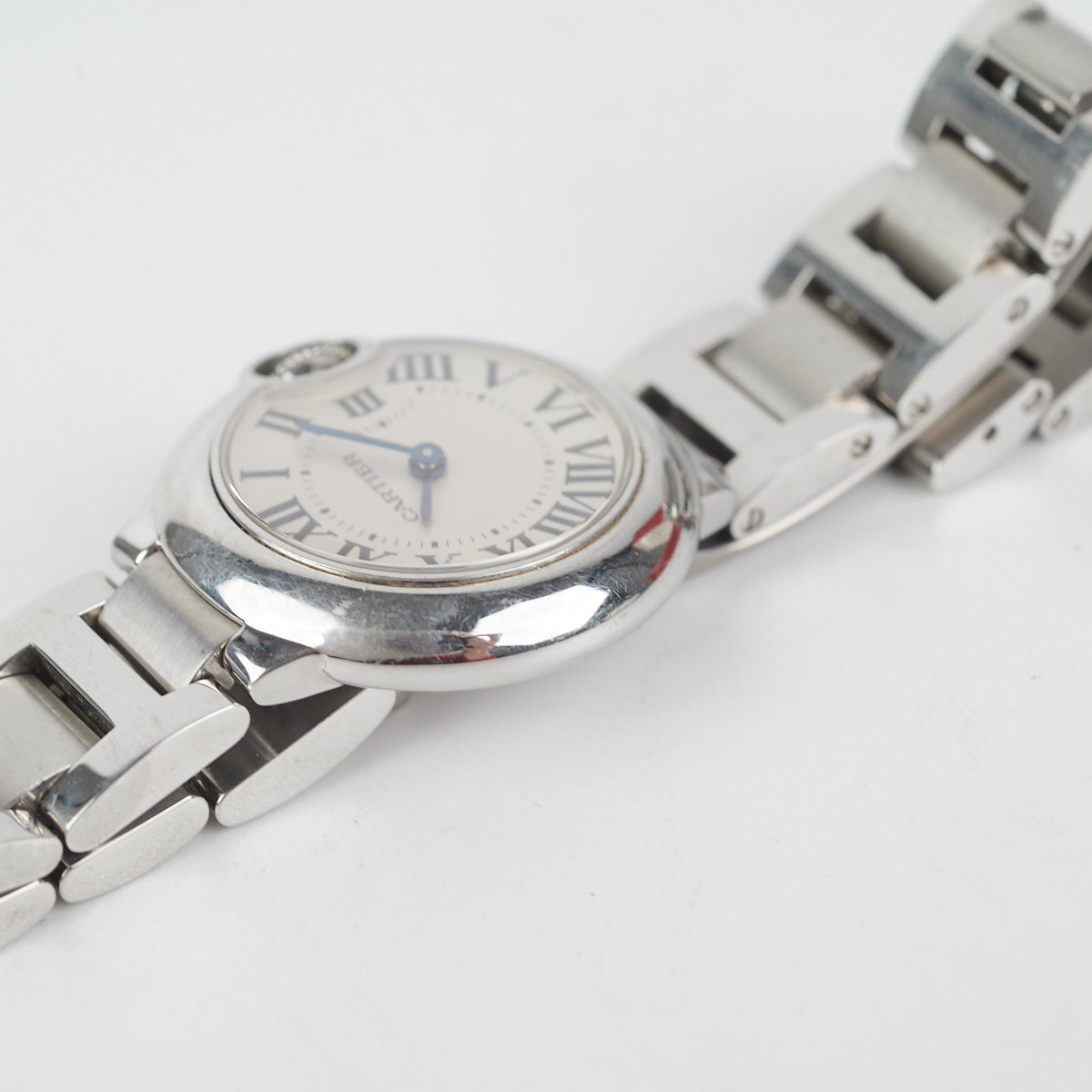 Cartier Ballon Bleu 28mm Women's Watch - Luxury Stainless Steel Quartz Wristwatch with Silver Dial & Roman Numerals - Perfect for Business, Gala Events & Special Occasions