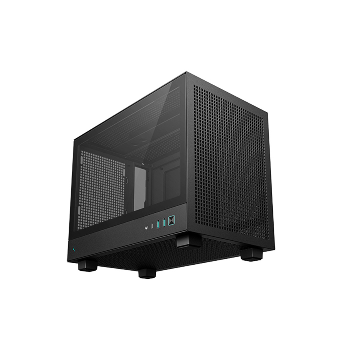 Deepcool CH160 Mini ITX Tower PC Case with Tempered Glass Side Panel - Compact Gaming & Home Office Desktop Build for Small Spaces