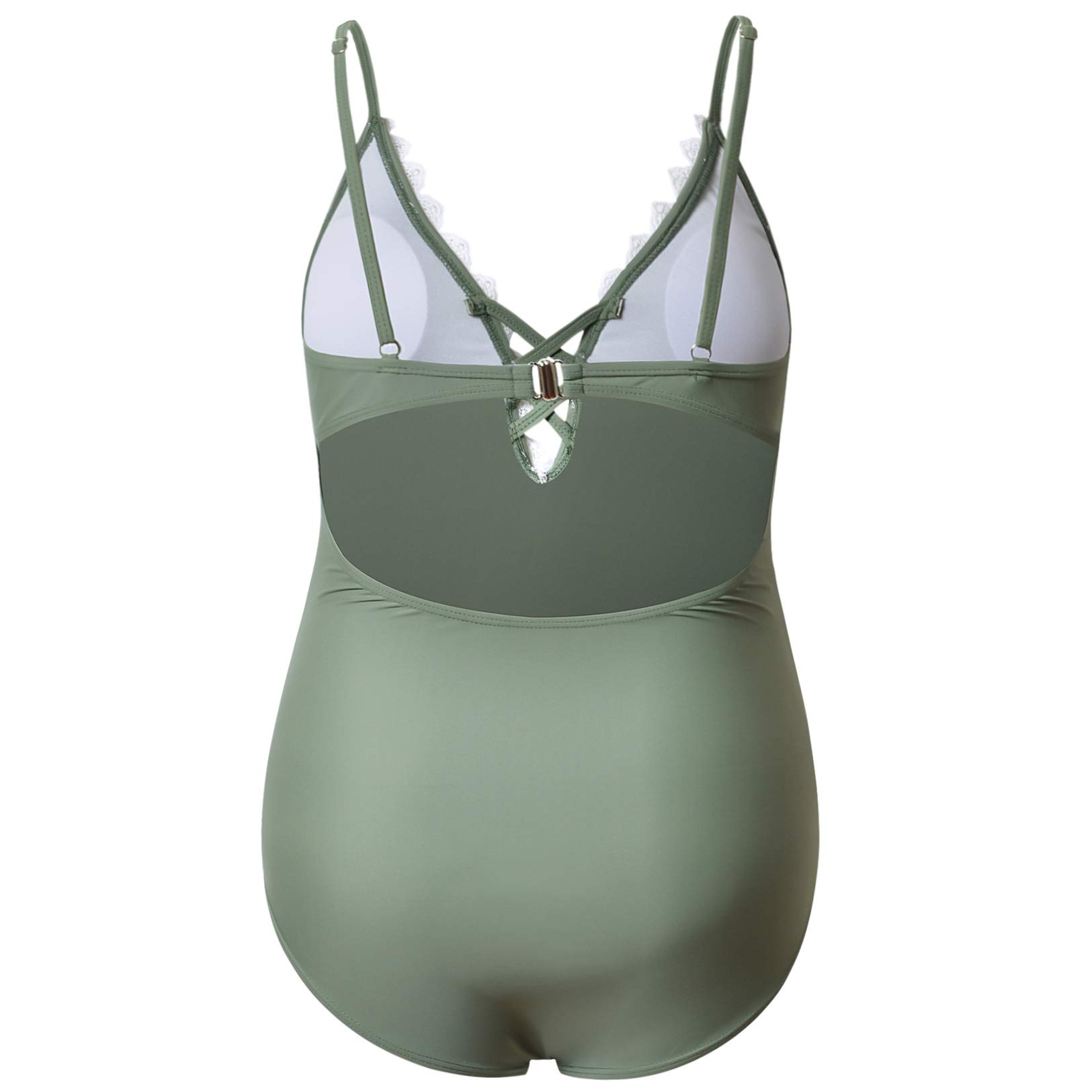 Maternity Lace One Piece Swimsuits for Women - Elegant Pregnancy Bikini Bathing Suit, Comfortable Swimwear for Beach, Pool & Maternity Photoshoot