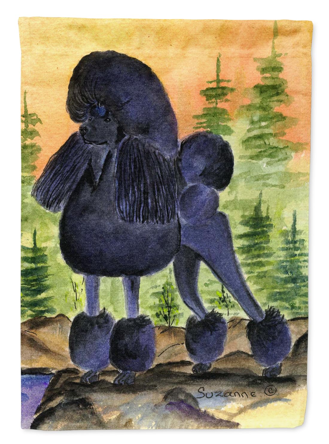 Caroline's Treasures SS8196BGF Poodle Garden Flag - Colorful Decorative Yard Banner for Mailbox, Flower Beds & Outdoor Patio | Perfect for Seasonal Decor, Home Landscaping & Garden Art Displays