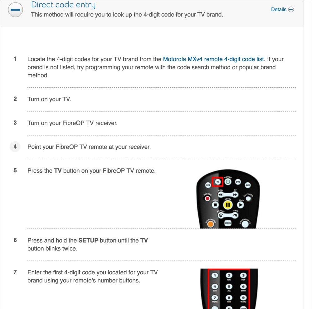 Frontier MXV4 Universal IR Remote Control with 2 AA Batteries - Compatible with TV, DVD, Cable Box & More - Perfect for Home Entertainment Systems