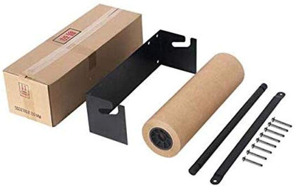 XBSXP Oversized Wall-Mounted Paper Roll Dispenser with Kraft Paper & Retainer - 60cm Wide for Office Supplies, Kids Room Decor, Creative Poster Making & DIY Projects