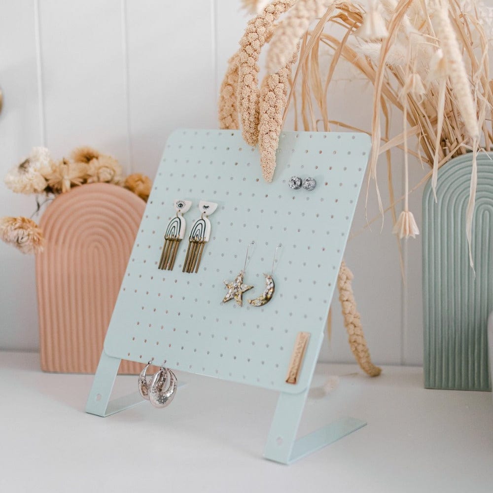 Elegant Mint Green Earring Organizer - Holds Up to 120 Pairs of Jewelry - Perfect for Bedroom Vanity, Travel & Gift Giving