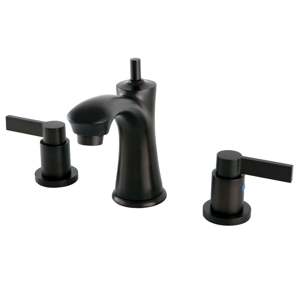 Kingston Brass KB7961NDL 8 Inch Widespread Bathroom Faucet - Modern Matte Black Finish for Vanity Sink, Perfect for Bathroom Renovation and Home Upgrade