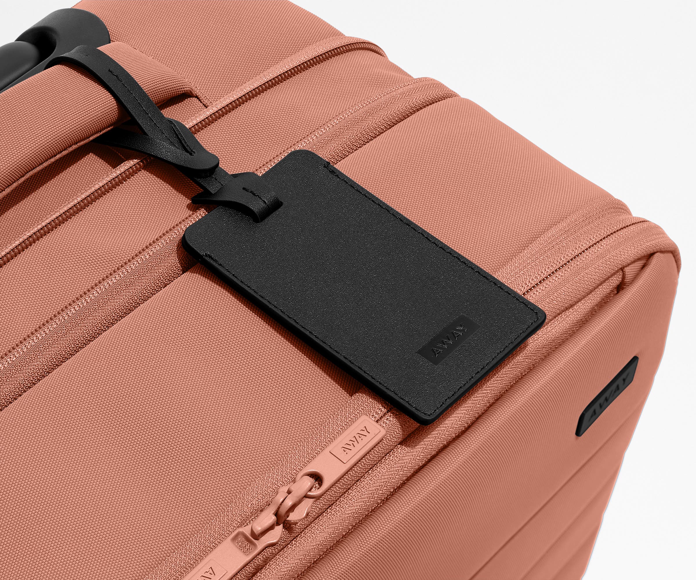 Softside Bigger Carry On Luggage in Clay Pink - Lightweight Spinner Suitcase for Women & Men, Perfect for Air Travel & Weekend Getaways