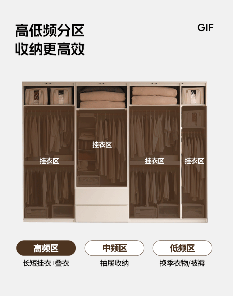 Pine Solid Wood Sectional Large Wardrobe - Cream Style Modern Closet for Bedroom & Living Room Storage Organization