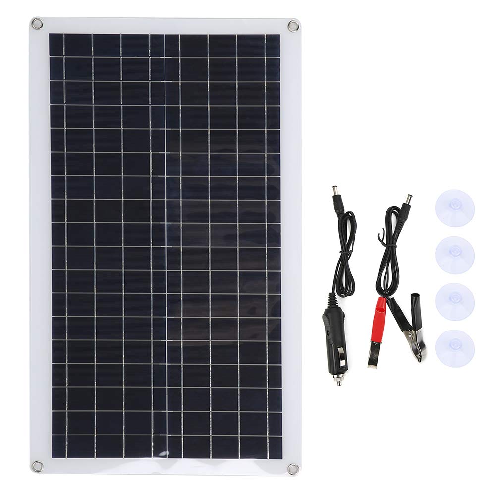 40W Ultra Thin Polycrystalline Solar Panel with USB Port - Portable Solar Charger for Phones, MP3 Players & Outdoor Activities - Perfect for Camping, Hiking & Emergency Power (Elderly Care Friendly)