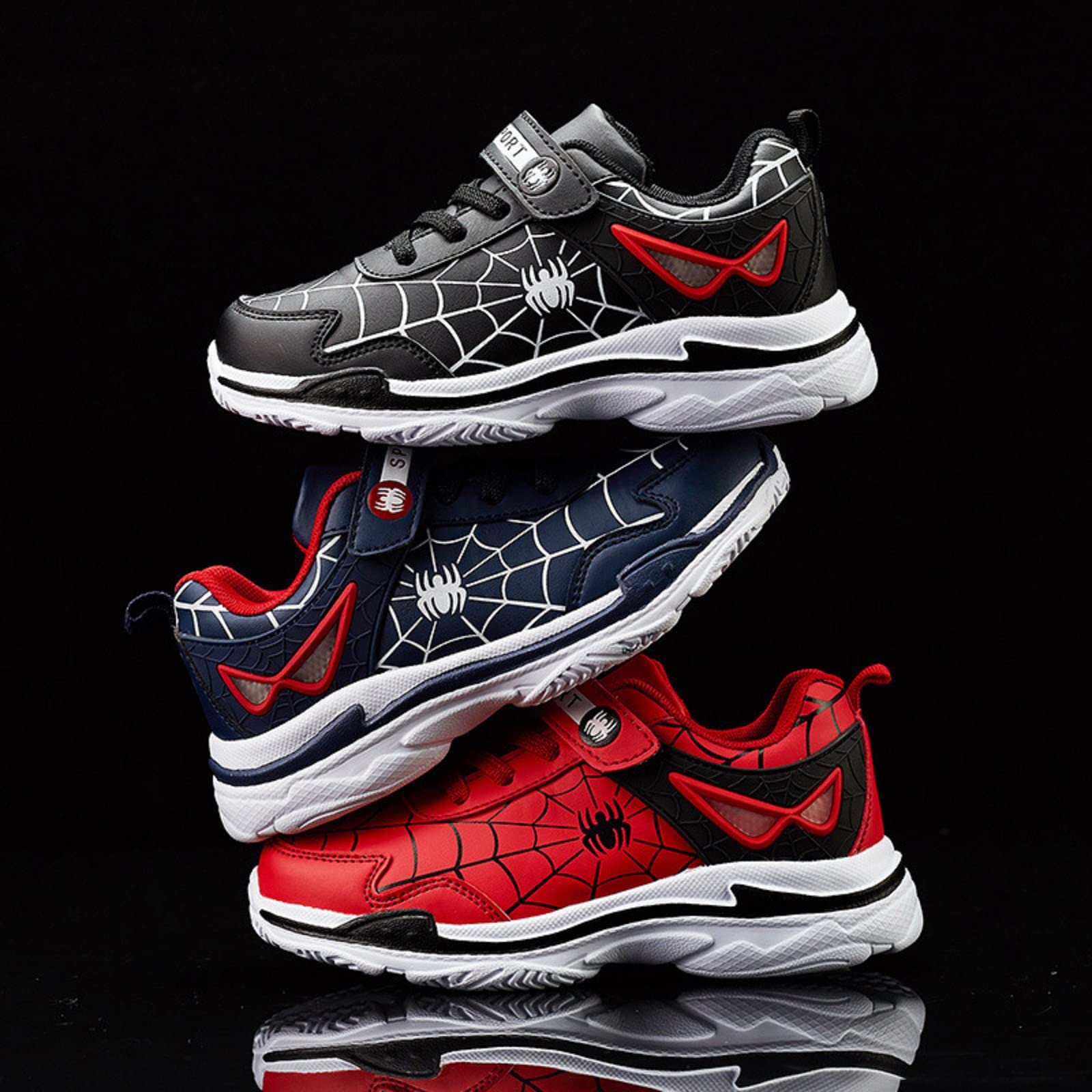 **Boys & Girls Lightweight Leather Sneakers - Kids Toddler Running Tennis Shoes for Active Play & School**