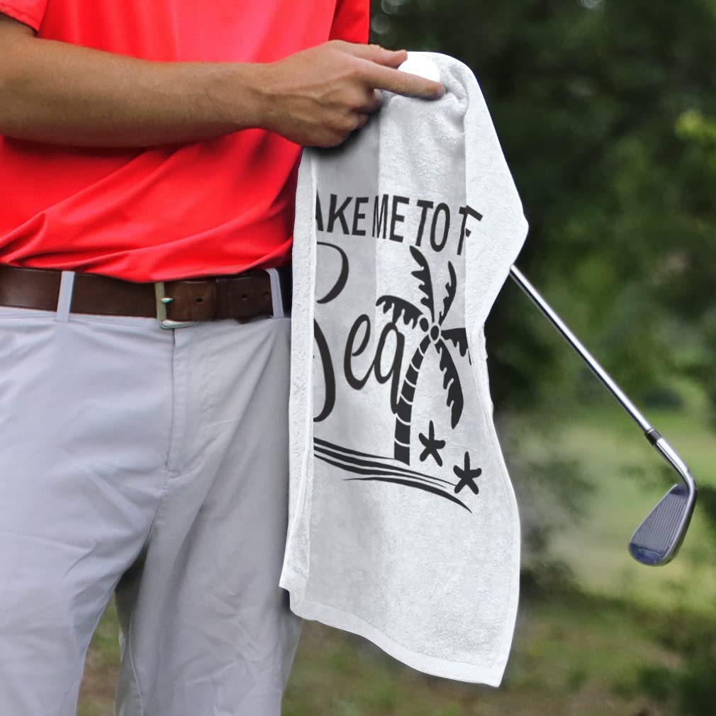 Premium Cotton Golf Towel - Soft & Absorbent for Golf, Beach, Riverbanks & Outdoor Activities | Stylish Printed Design for Sports & Travel Accessories