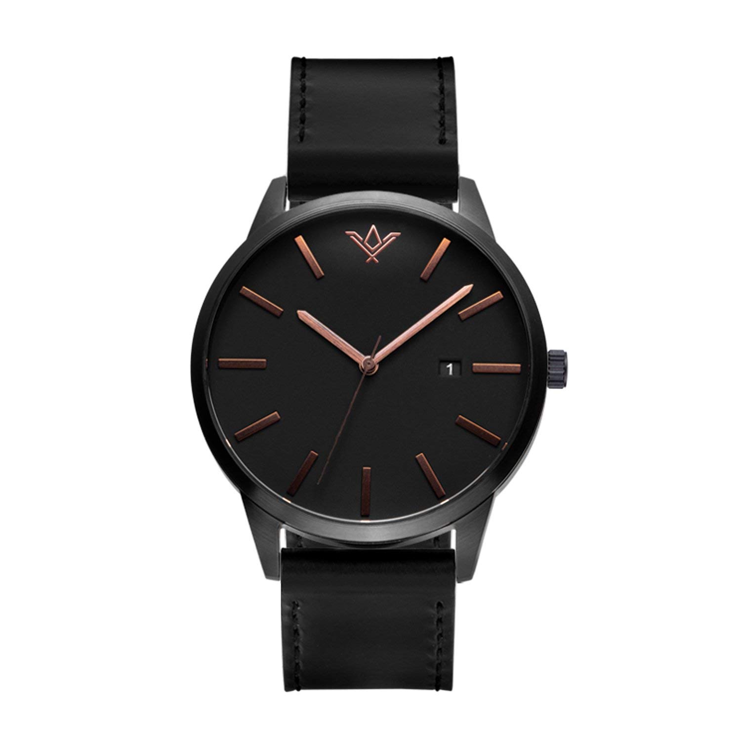 SlideBelts Brig Taylor Classic Men's Analog Watch - 45mm Leather Strap, Water Resistant, Date Display | Perfect for Business, Casual Wear & Gift Giving