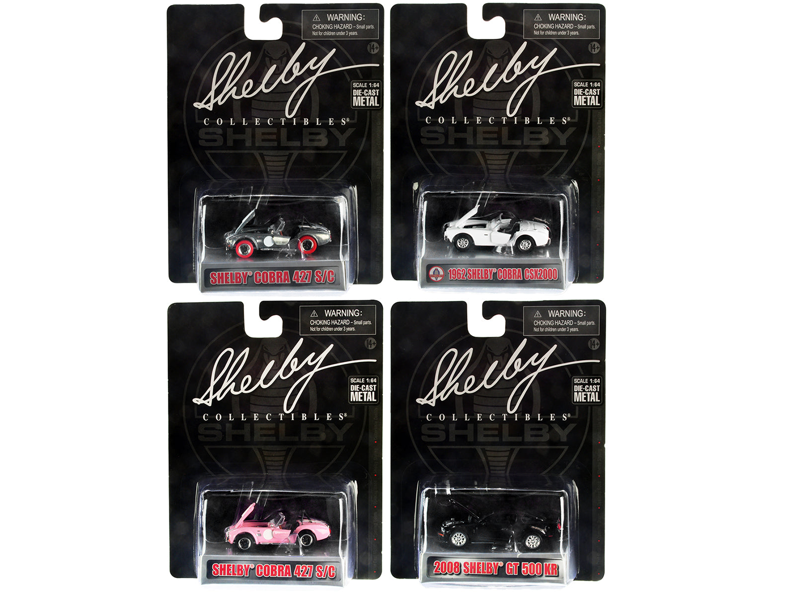 Carroll Shelby 50th Anniversary 4-Piece Diecast Model Car Set 1/64 Scale - 2022 Limited Edition by Shelby Collectibles | Perfect for Display, Gifts & Car Enthusiast Collections