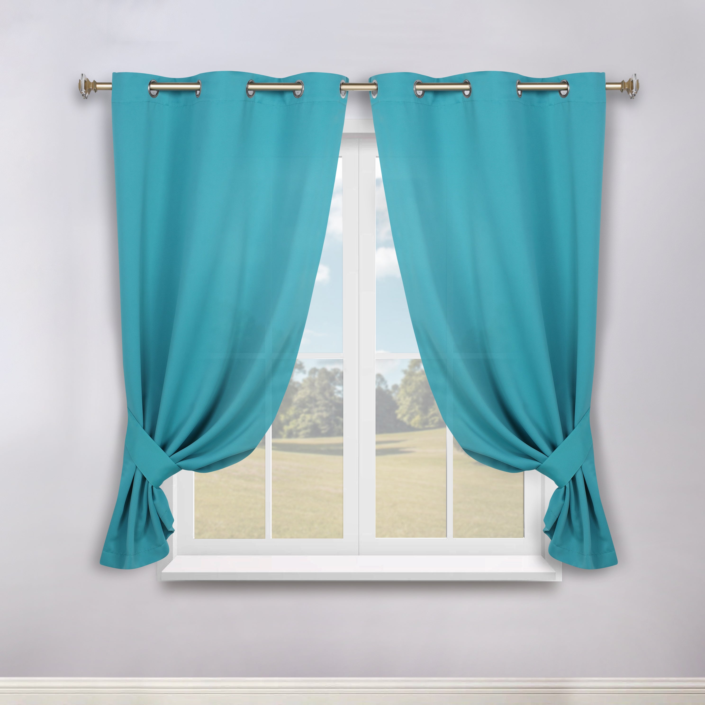 Premium Blackout Curtains Set of 2 - 100% Room Darkening, Machine Washable & Noise Reducing for Bedroom, Nursery & Home Theater