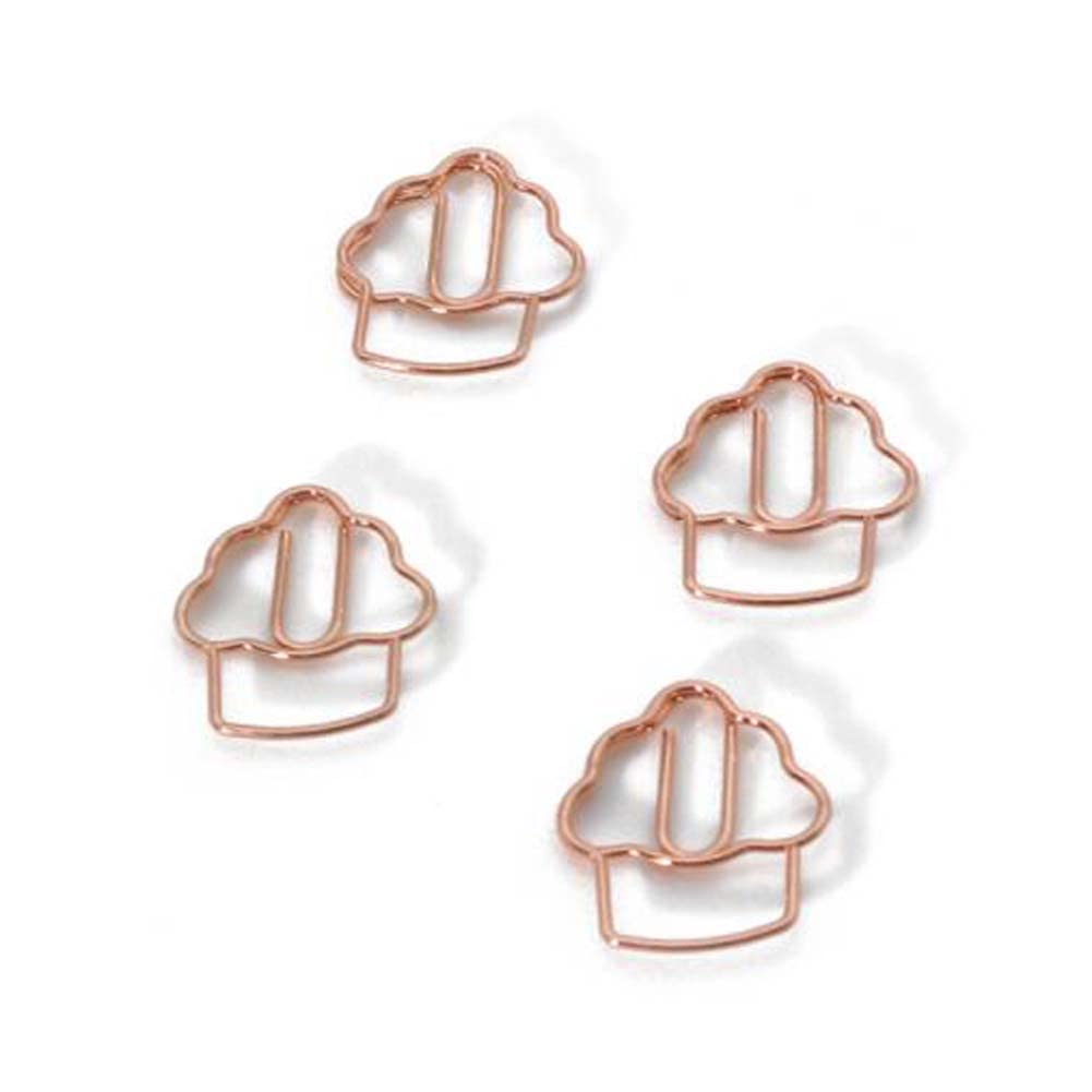10 Pcs Cute Cupcake Shaped Metal Paper Clips - Colorful Bakery Theme Office Supplies, Bookmark Clips for Documents, Notes, Books - Perfect for School, Office, Gift Giving & Party Favors