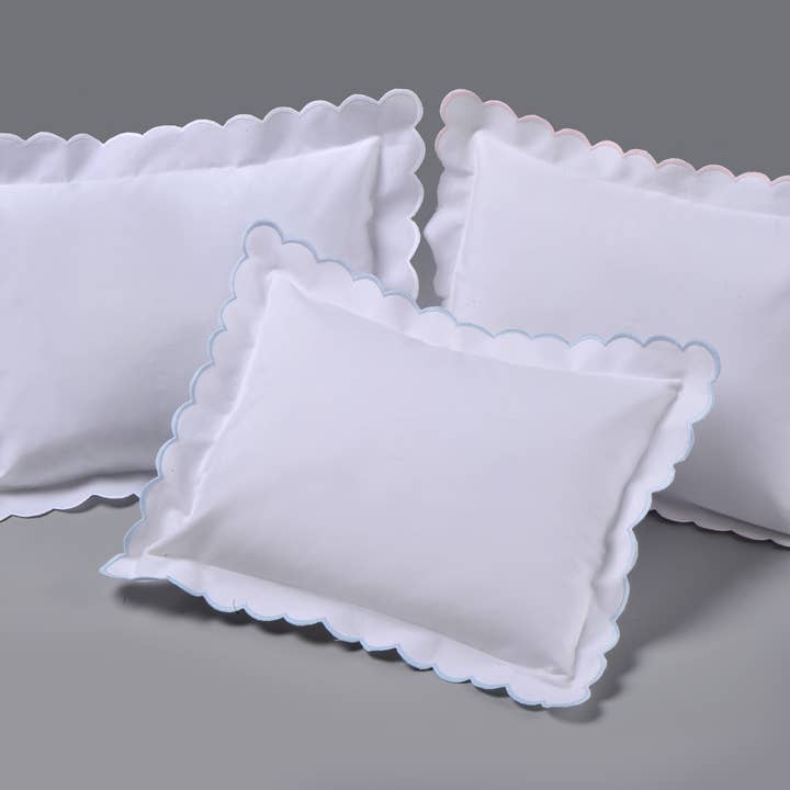 Edward Boutross Double Thick Scallop Petite Pillows - Luxurious Decorative Throw Pillows for Sofa, Bed & Couch - Perfect for Home Decor, Living Room & Bedroom Accents