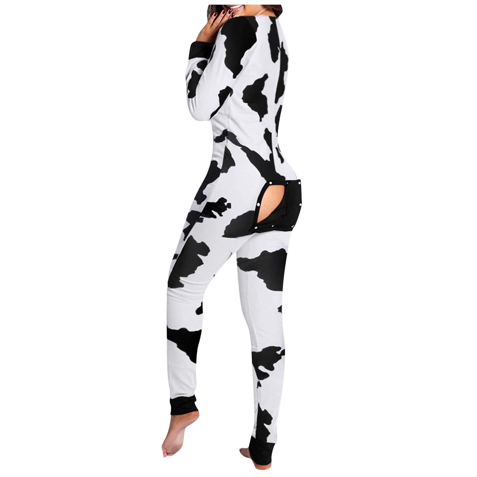 Women's Christmas Pajamas - Cozy Fleece Long Sleeve One-Piece Jumpsuit for Winter Sleepwear & Holiday Loungewear | Perfect for Family Gatherings, Christmas Eve & Cozy Nights at Home