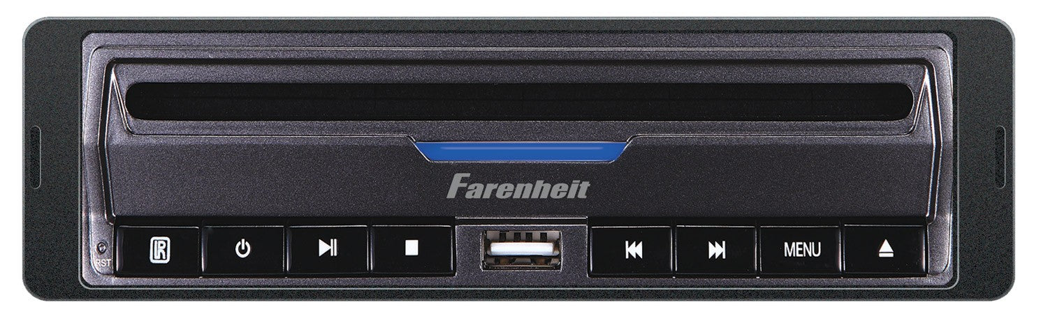 Fahrenheit DVD39 Single DIN Car DVD Player with 32GB SD/USB Playback - In-Car Entertainment for Road Trips & Family Travel