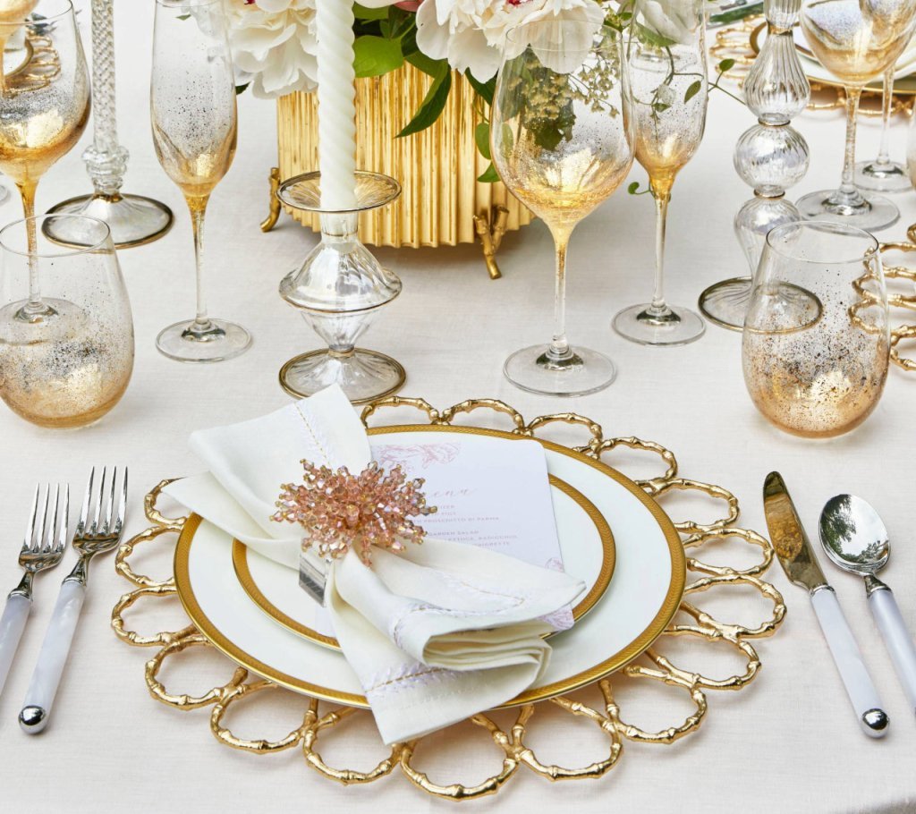 Premium Jardin Napkins Set of 4 - 100% Cotton Decorative Table Napkins for Dinner Parties, Weddings & Home Decor