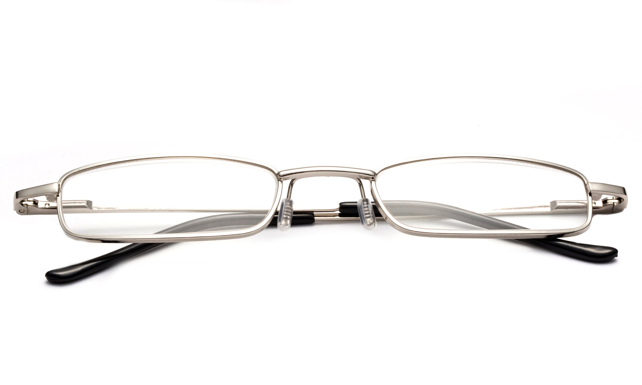 Ultra Compact Spring Temple Reading Glasses with Portable Pocket Clip & Aluminum Case - Lightweight Readers for Men & Women - Perfect for Reading, Travel, and Everyday Use
