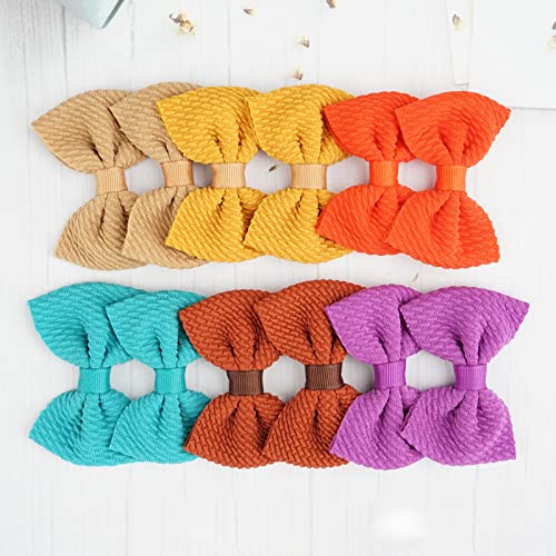 JOYOYO 60Pcs Baby Girls Hair Bows - 2.75 Inch Twill Waffle Fabric Alligator Clips for Toddlers & Kids - Hair Accessories for Pigtails, Bangs & Everyday Styling - Perfect for School, Parties & Photo Shoots