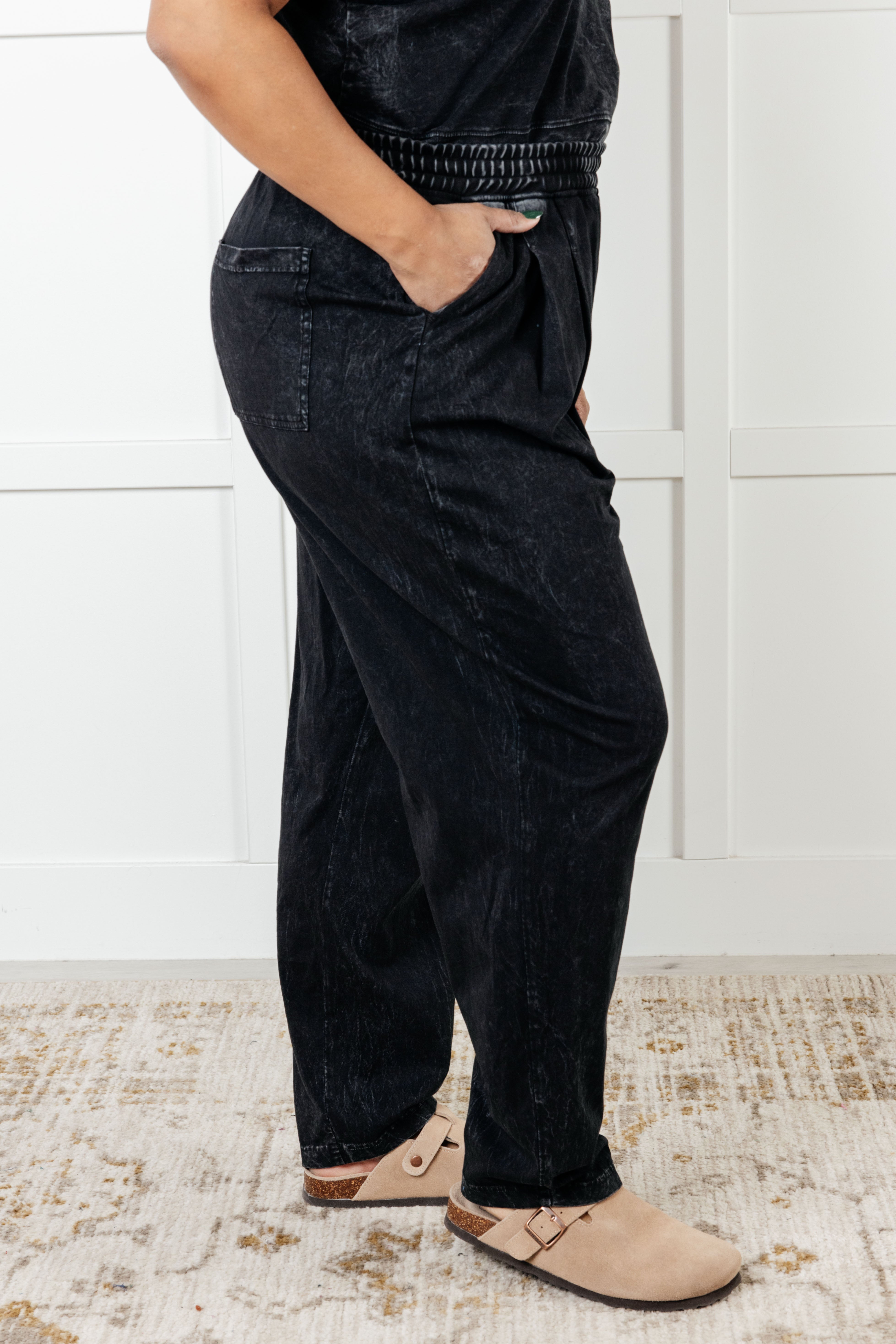 Limber Up Straight Leg Sweats in Black - Comfortable Jogger Pants for Women, Stretchy Lounge Pants for Yoga, Running & Casual Wear