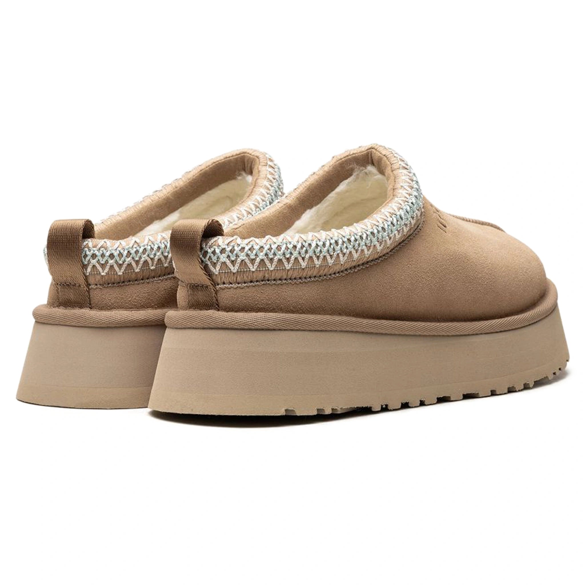 UGG Tazz Platform Sand Slippers for Women - Comfortable Fuzzy House Shoes with Platform Sole - Perfect for Indoor Lounging and Cozy Home Wear