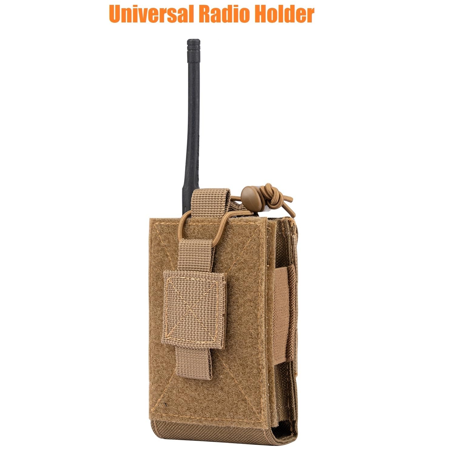 Tactical MOLLE Radio Pouch & Magazine Holder - Adjustable Walkie Talkie Holster for Duty Belt, 5.56mm & 7.62mm Rifle Mag Carrier - Durable Nylon Case for Police, Security, Rescue & Outdoor Adventures