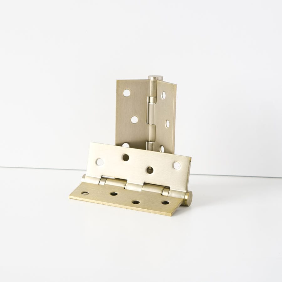 Single Door Butt Hinge - Warm Brushed Nickel Finish for Interior/Exterior Doors | Durable Cabinet & Furniture Hardware