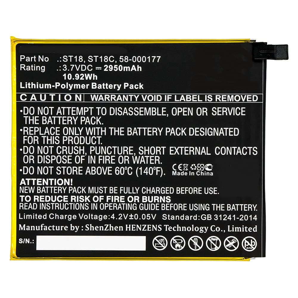 **Synergy Digital Tablet Battery - 2950mAh High Capacity Li-Polymer Replacement for GB-S10-308594-060L & MC-308594 Tablets - Perfect for Work, Travel & Entertainment**