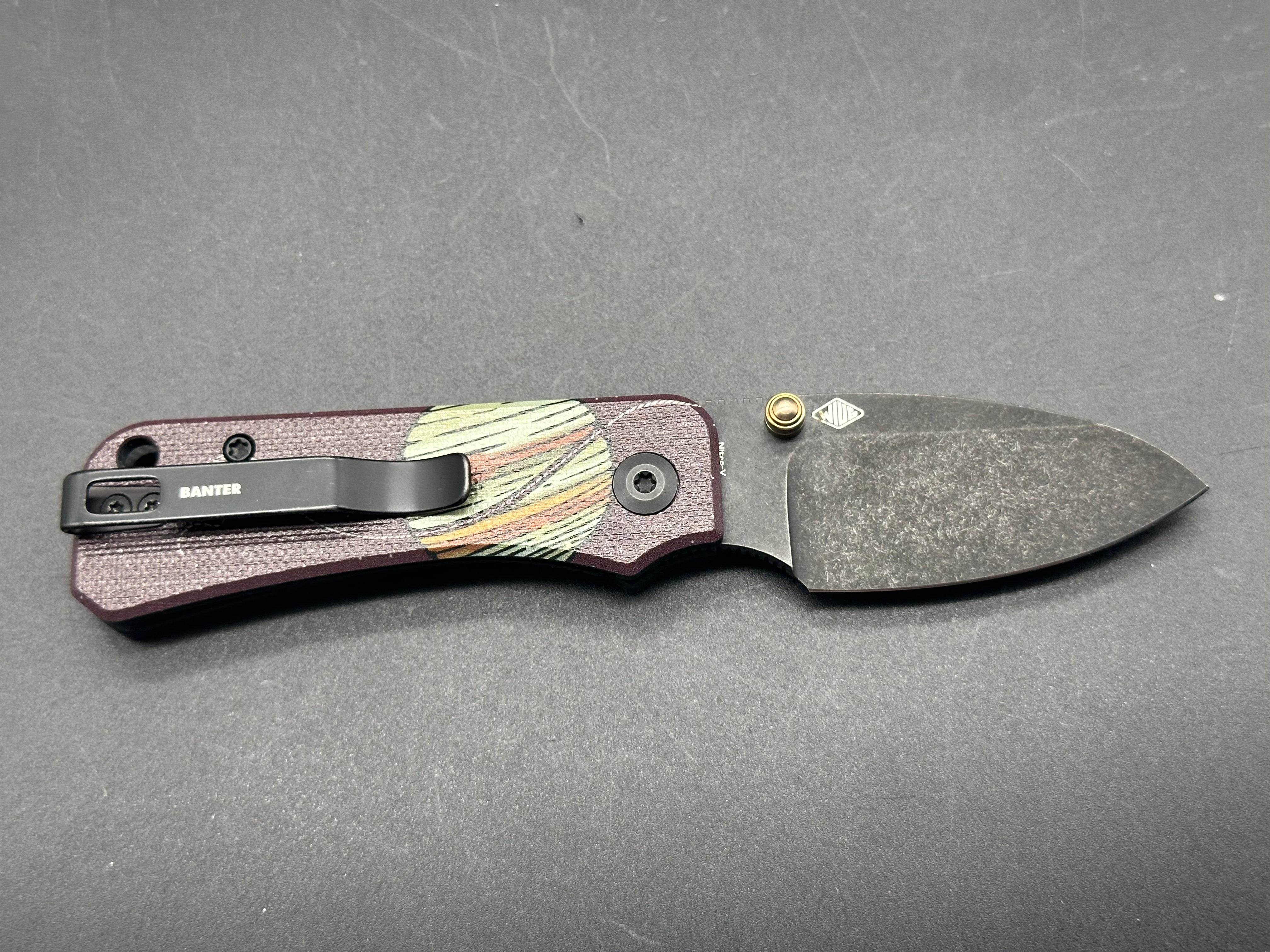 Civivi Baby Banter Folding Pocket Knife - Nitro-V Steel Blade with Space Kitty Scales - EDC Knife for Everyday Carry, Camping & Outdoor Adventures