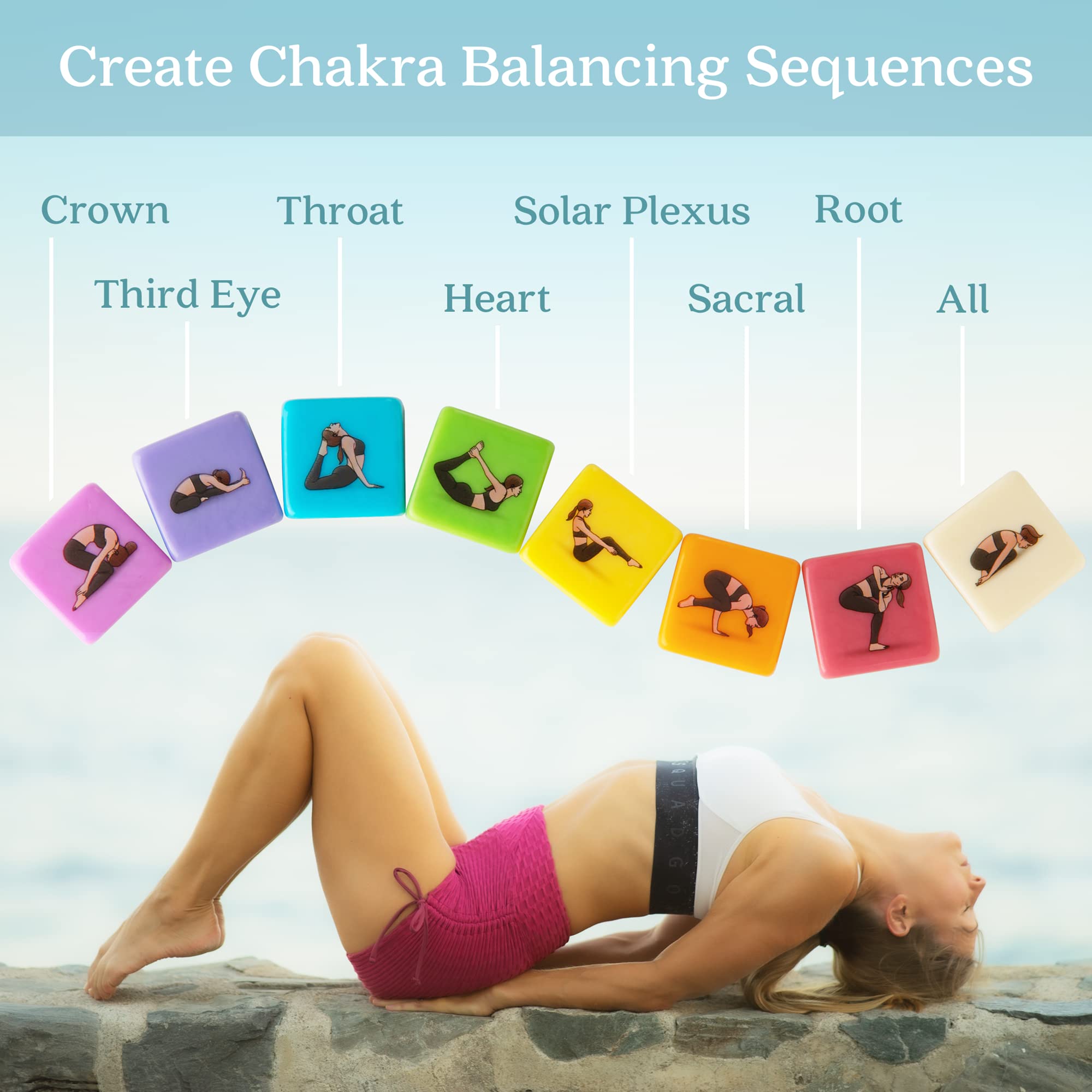 Yoga Dice Set - Unique Yoga Gifts for Women & Yoga Lovers - Perfect Yoga Accessories for Teachers & Yogis - Great Gift Idea for Yoga Instructors - Ideal for Yoga Classes, Home Practice & Meditation Sessions