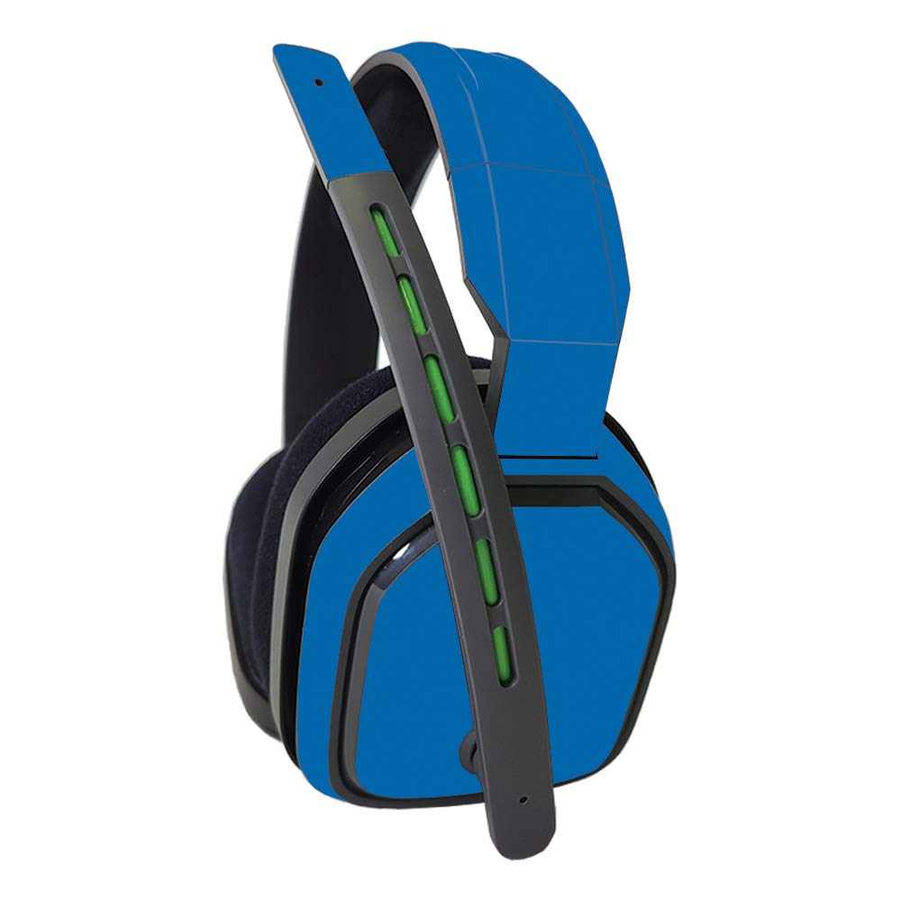 MightySkins Vinyl Decal Wrap Cover for Astro A10 Headset - Solid Blue | Protective & Durable Skin | Easy to Apply & Remove | Made in USA | Perfect for Gaming, Streaming & Customizing Your Headset