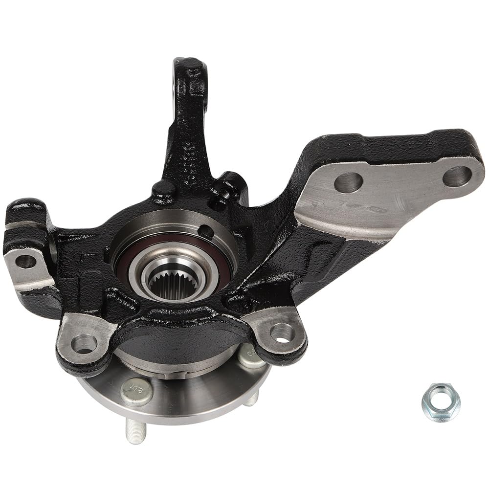 Nissan Versa Wheel Hub Bearing & Steering Knuckle Assembly - Front Driver Side Replacement for 2013-2019 Versa & 2014-2019 Versa Note - Direct Fit BR935009LK - Perfect for Smooth Ride & Steering Repair