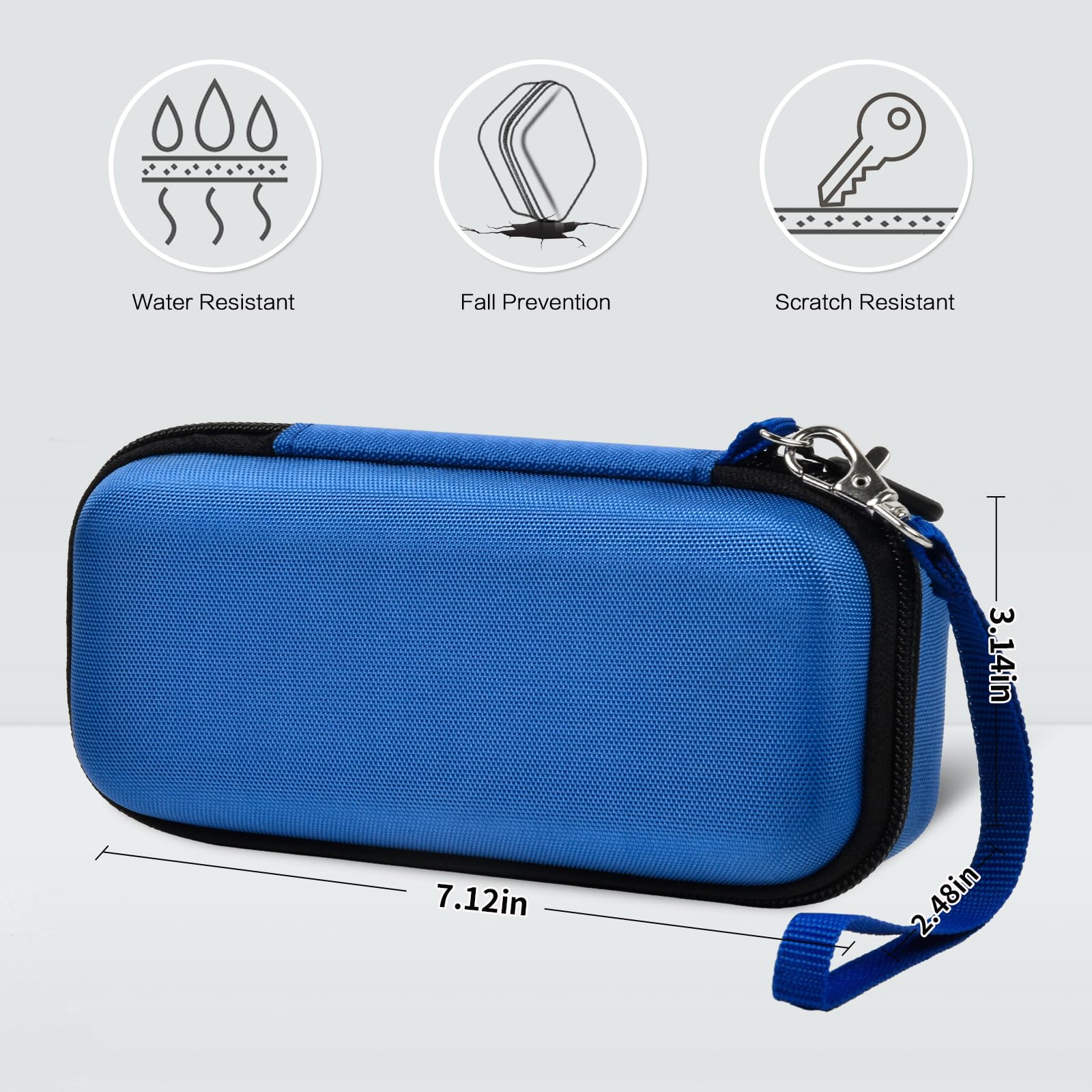 Portable Air Pump Storage Case - Compatible with 120 PSI Air Compressor, Car Tire Inflator - Holds USB Cable, Air Hose, Connectors & Accessories (Blue Box) - Perfect for Road Trips, Camping & Emergency Car Maintenance